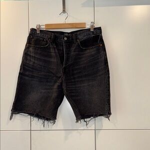 Abercrombie & Fitch Black Bermuda Jean Shorts EUC sz30